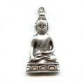 Breloque bouddha 28 mm argent� vieilli x1