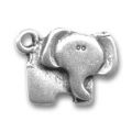 Breloque �l�phant 15 mm argent� vieilli x1