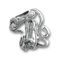 Breloque Chausson de danse 14 mm argent� vieilli x1