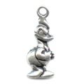 Breloque Canard 22 mm argent� vieilli x1