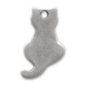 Breloque chat 19 mm argent� vieilli x1