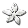 Breloque fleur 23 mm argent� vieilli x1