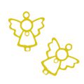 Breloque laser cut ange 15 mm dor� x1