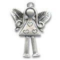 Fillette 80 mm argent� vieilli x1