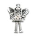 Fillette 38 mm argent� vieilli x1