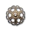 Coupelle filigrann�e 12 mm bronze x1
