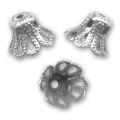 Calottes 7 mm argent� vieilli x10