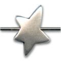 Etoiles 20x16 mm argent� vieilli x4