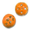 Boule filigrann�e 15 mm Orange x1