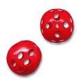 Boule filigrann�e 15 mm Rouge x1