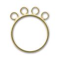 Bague 4 anneaux Gold filled 14 carats Taille 54 x1