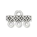 Intercalaire 3 rangs 17x11 mm argent� vieilli x1