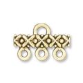 Intercalaire 3 rangs 17x11 mm gold bronze x1