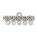 Intercalaire 5 rangs 28x11 mm argent� vieilli x1