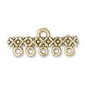 Intercalaire 5 rangs 28x11 mm gold bronze x1
