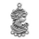 Intercalaire cam�e 28 mm argent� vieilli  x1