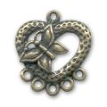 Intercalaire d�cor papillon 5 rangs 25 mm bronze x1