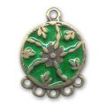 Intercalaire �maill� 22 mm Green/Bronze x1
