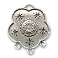 Intercalaire fleur 28 mm argent� x1