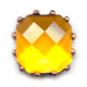 Intercalaire 2 rangs cuivr� 21 mm cabochon Light Topaz x1