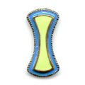Intercalaire 2 rangs bronze �maill� 22x10 mm Vert/Bleu x1