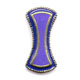 Intercalaire 2 rangs bronze �maill� 22x10 mm Bleu/Violet x1