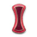 Intercalaire 2 rangs bronze �maill� 22x10 mm Brun/Rouge x1