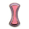 Intercalaire 2 rangs bronze �maill� 22x10 mm Rose/Violet x1