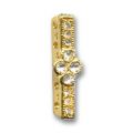 Intercalaire multirangs 20x6 mm dor� strass Crystal x1