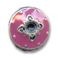 Intercalaire 2 rangs �maill� 20 mm Fuschia  x1