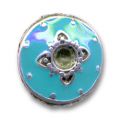Intercalaire 2 rangs �maill� 20 mm Turquoise x1