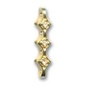 Intercalaire 4 rangs 23x5 mm dor� strass Crystal x1