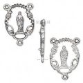 Intercalaire Vierge pour chapelet 23x16 mm argent� vieilli x1