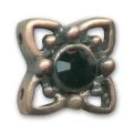 Slider 2 rangs 11 mm cuivr� vieilli strass Jet x1