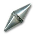 Perle marocaine argent�e 26x72 mm x1
