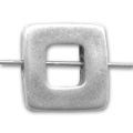 Carr� 12 mm argent� vieilli x1