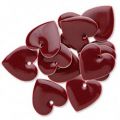 Coeur �maill� 16 mm Burgundy x1