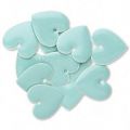 Coeur �maill� 16 mm Turquoise clair x1