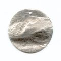 Sequin froiss� 25 mm argent� antique x1