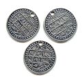 M�dailles arabes argent� vieilli 15 mm x4