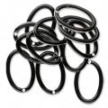 Ovale �maill� 18x12 mm Noir x1