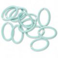 Ovale �maill� 18x12 mm Turquoise clair x1