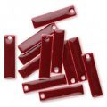 Rectangle �maill� 20x5 mm Burgundy x1