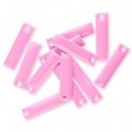 Rectangle �maill� 20x5 mm Rose x1