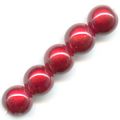 Cuentas "Milagros" 4 mm rojo x10