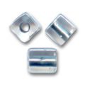 Cubes Miyuki 3 mm SB3-242- Crystal Spkl Pewter Lined