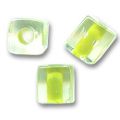 Cubes Miyuki 4 mm SB4-245- Crystal Lime Lined