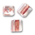 Cubes Miyuki 4 mm SB4-2601- Crystal Spkl Antique Rose Lined