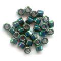 Miyuki Delicas 11/0 Hex Cut DBC0027 - Metallic Dark Green Iris