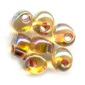 Magatama Miyuki 4 mm MA4-2161 - Light Topaz AB Garnet Lined